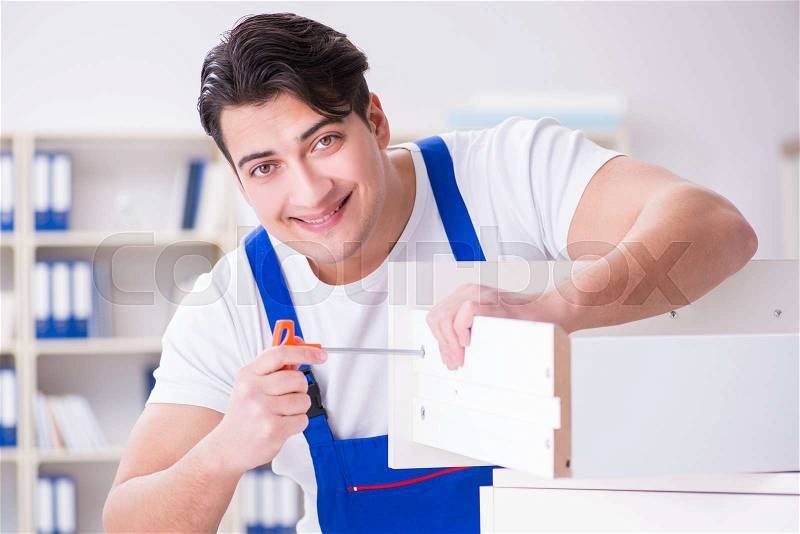 The furniture repair and assembly concept, stock photo