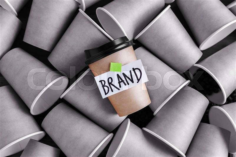 Coffee identity brand building concept with different and standing out from others, stock photo