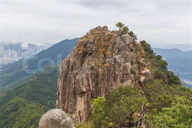 Hong Kong panorama from Lion Rock, stock photo