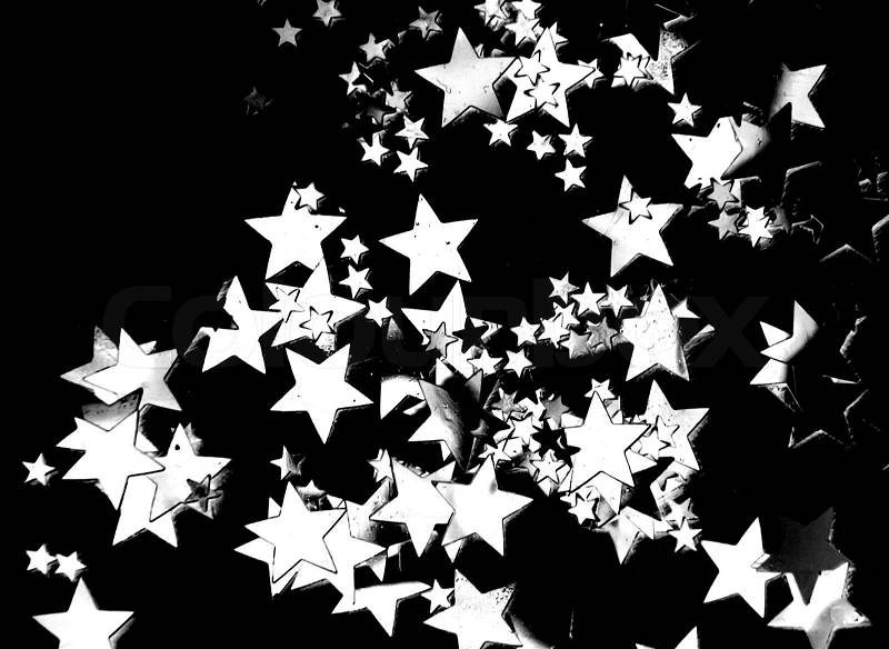 The black background whit white stars, stock photo
