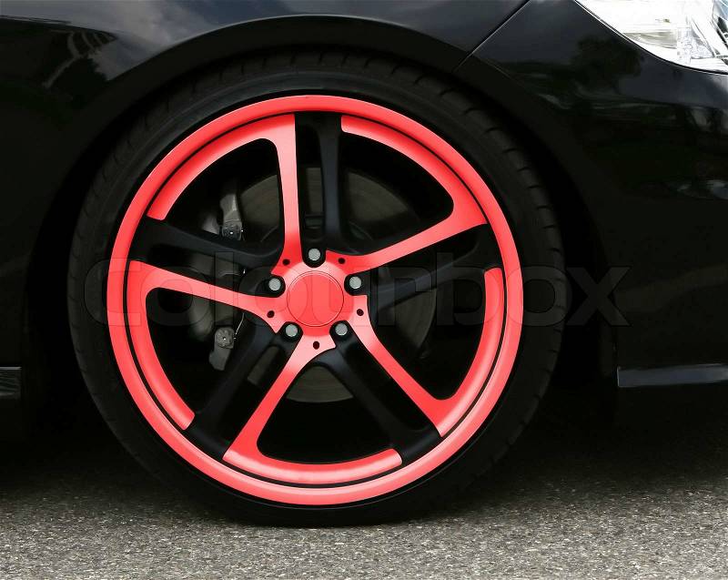 Wheel close up isolated car industrial transportation, stock photo