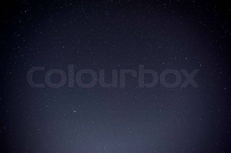 Black night sky plenty of stars with Great Bear, stock photo