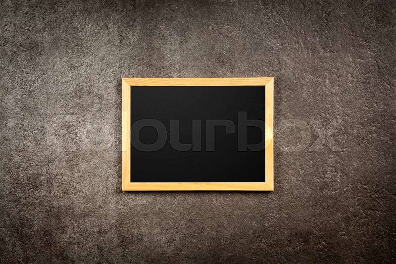 Picture frame on dark background, stock photo