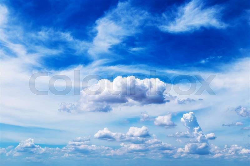 Clouds in the sky on a clear day, stock photo