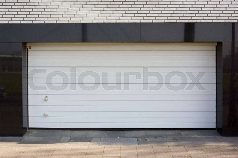 Garage Door. Roller shutter garage door , stock photo
