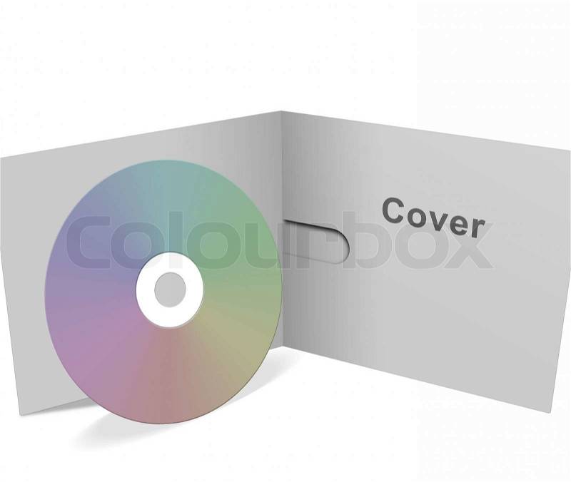 Blank cd cover isolated on a white background, stock photo
