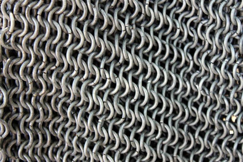 Close up of chain mail, stock photo