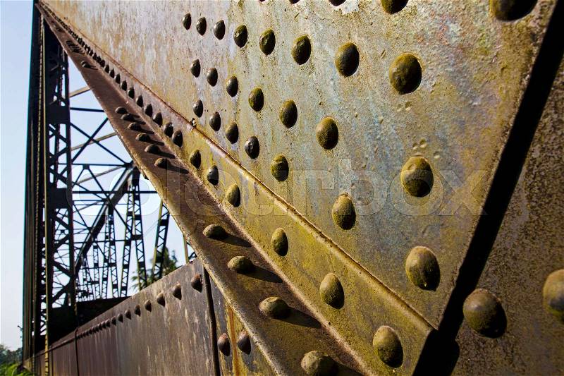 Old railway bridge vintage,Sawi Railway Station is a railway station located in Na Pho Subdistrict, Sawi District, Chumphon, stock photo