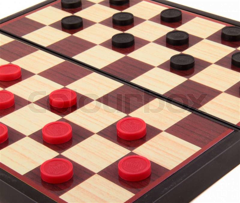 Checkers Board Game background, stock photo