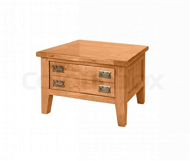 Old small bedside table isolated | Stock Photo | Colourbox
