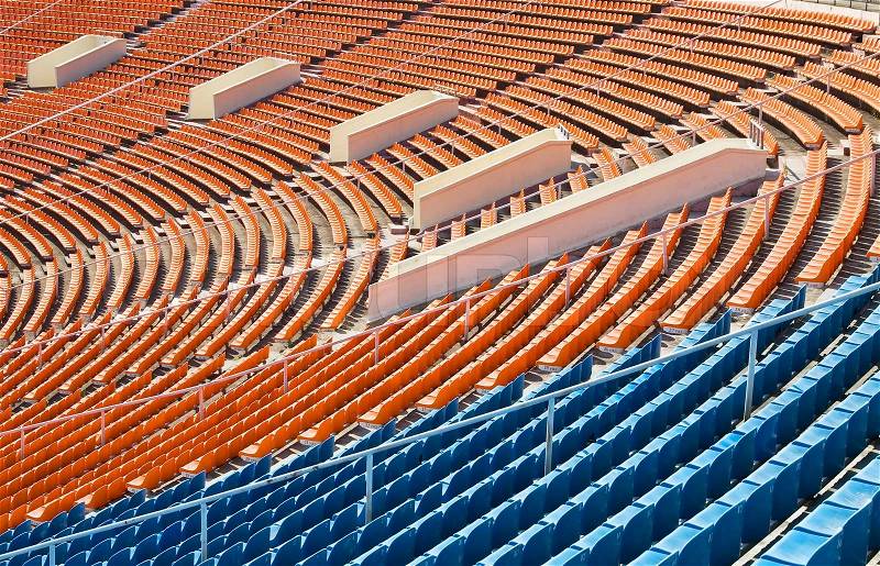 Rows of seats on th stadium, stock photo