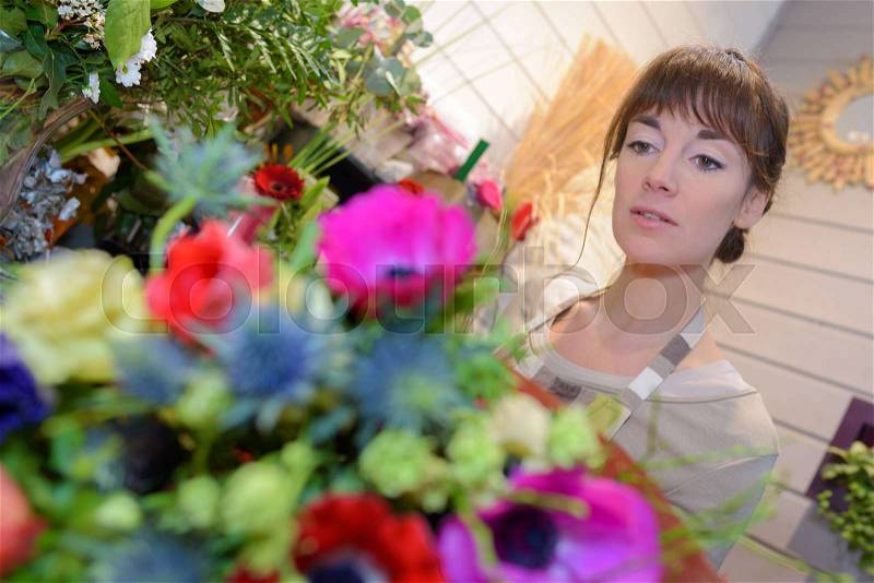 In the flower shop, stock photo