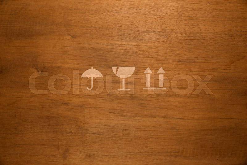 Symbol box wood Texture with old wood pattern, stock photo