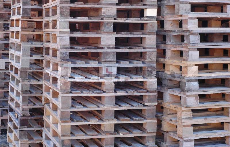 The heap on wooden pallets, stock photo