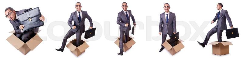 Thinking out of box concept, stock photo