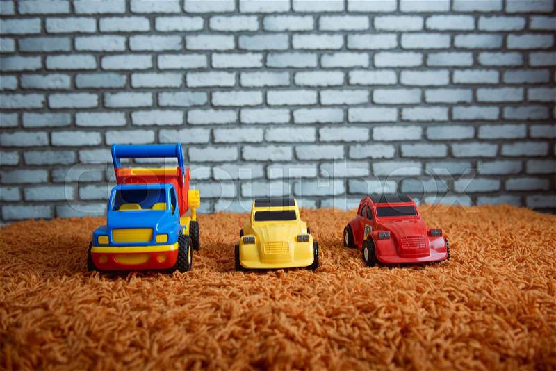 Children\'s toy car. Kids toys, stock photo