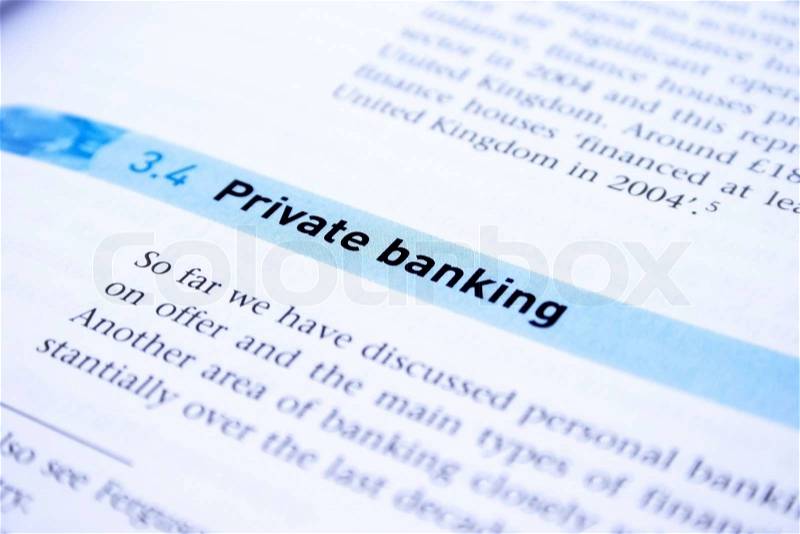 Banking and finance document,learning objectives, stock photo
