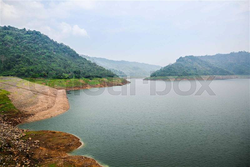 The reservoir in the among of the mountain, stock photo