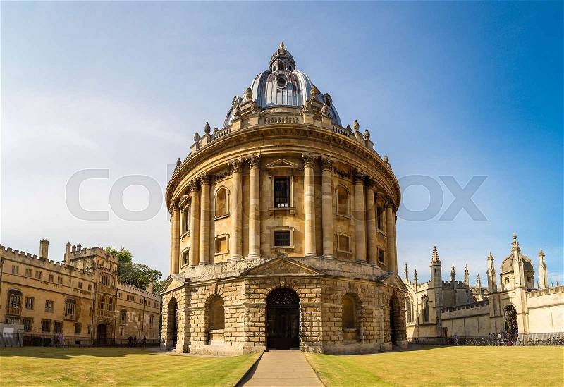 Radcliffe Camera, Bodleian Library, Oxford University, Oxford, Oxfordshire, England, United Kingdom in a summer day, stock photo