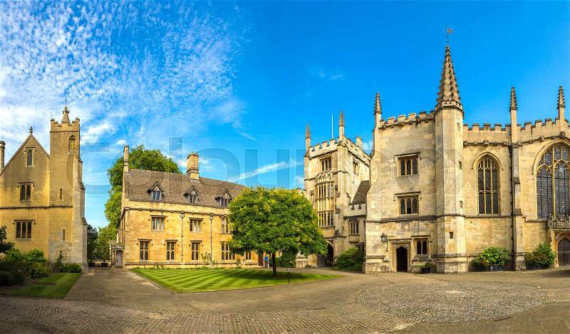 Magdalen College, Oxford University, Oxford, Oxfordshire, England, United Kingdom, stock photo