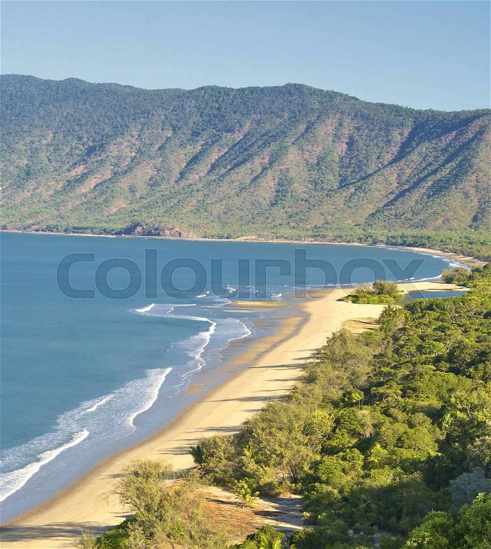 Cairns to Port Douglas Coast in Queensland, Australia, stock photo