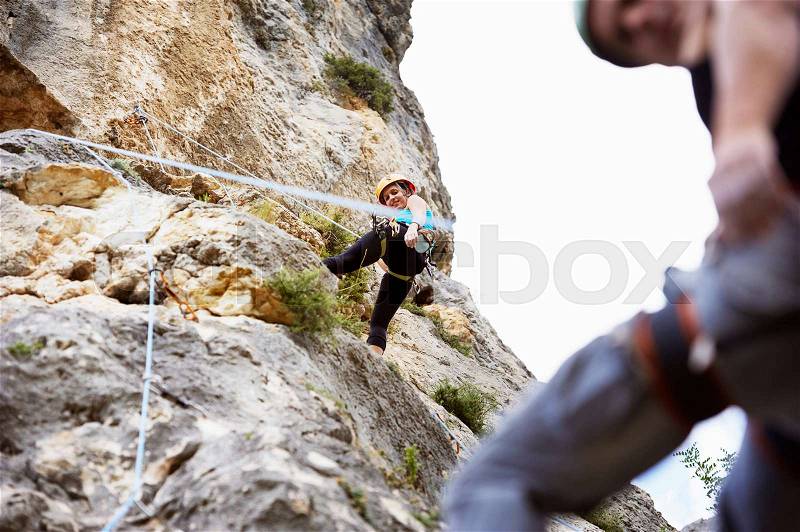 Climbing, stock photo