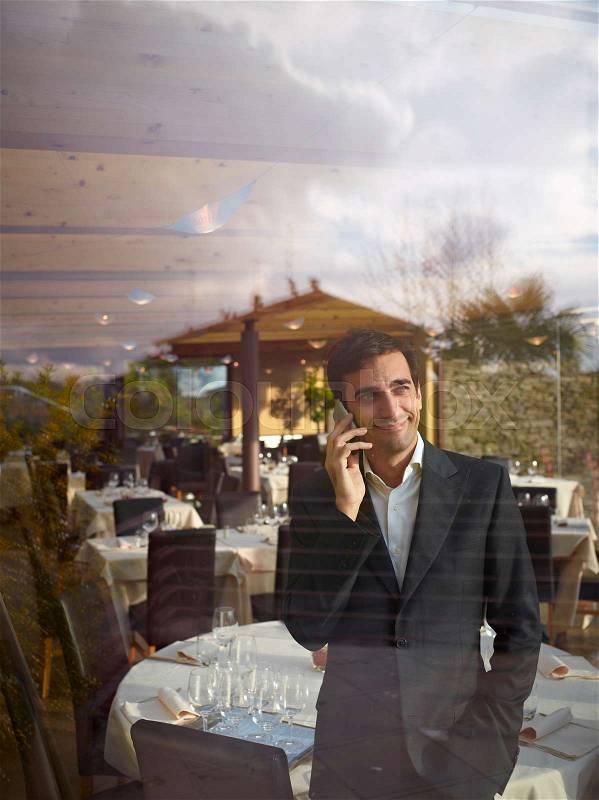 Business man in Restaurant, stock photo