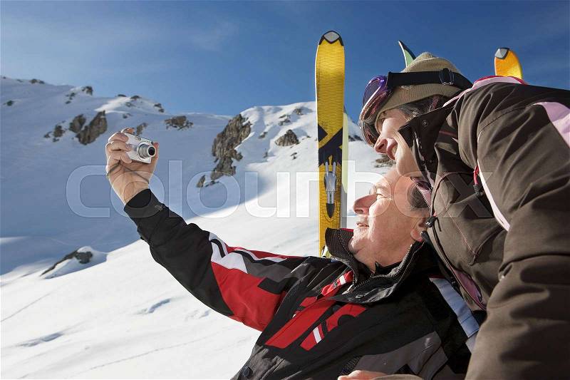 Mature man in ski-wear, stock photo