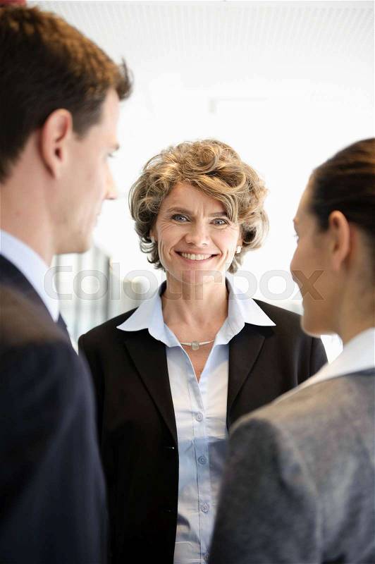 Business people having a conversation, stock photo