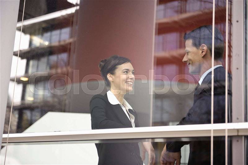 Business people having a conversation, stock photo