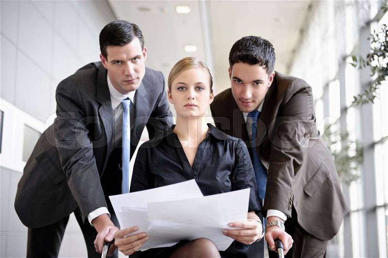 Colleagues working together, stock photo