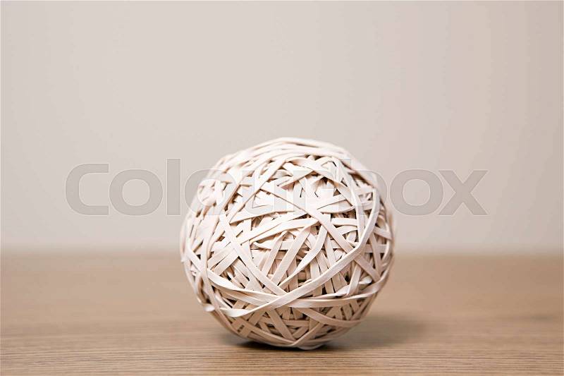 Rubber band ball, stock photo