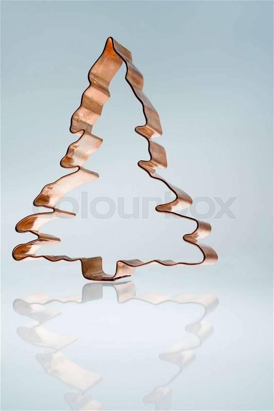Christmas tree shaped pastry cutter, stock photo