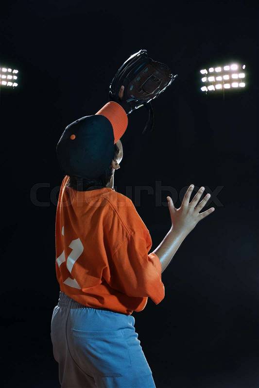 Baseball catcher, stock photo