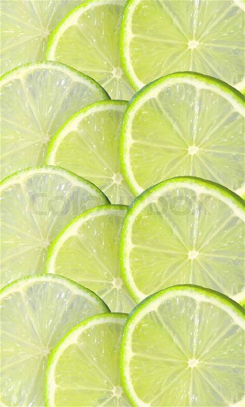 Fresh juicy lime slice background, stock photo