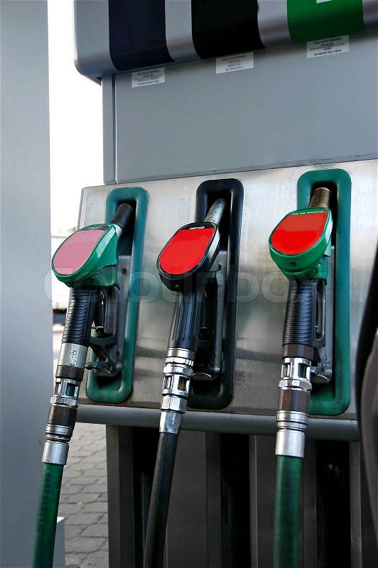 Petrol Pump - fuel tank stand, stock photo