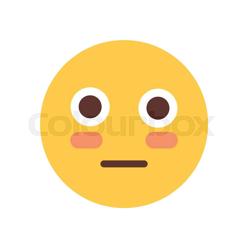 Yellow Cartoon Face Shocked Emoji People Emotion Icon Flat Vector