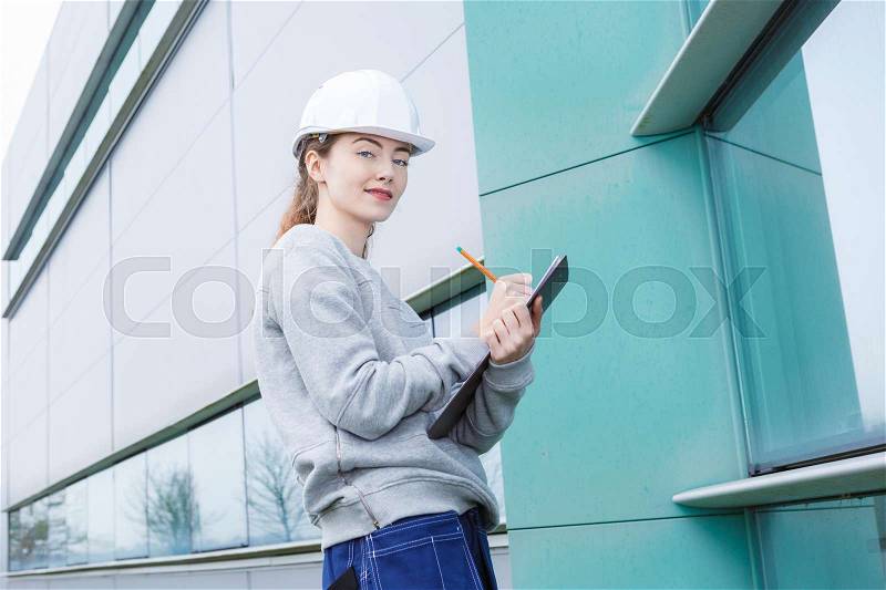 Building inspection officer, stock photo