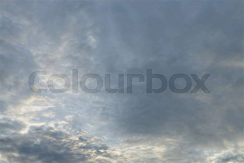 Monsoon weather dramatic moody rain storm sky with light in the darkness cloudy, stock photo