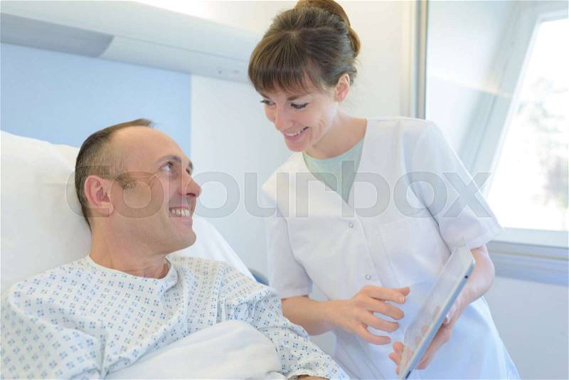 The good information from the nurse, stock photo