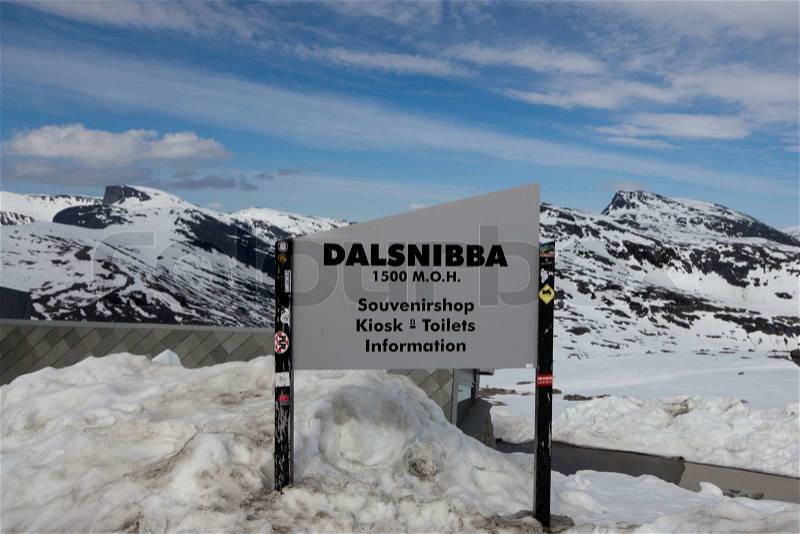 Dalsnibba 1500 above sea level, stock photo