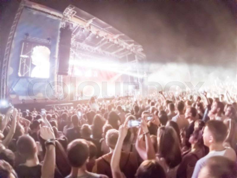 Blurred open air concert background, stock photo