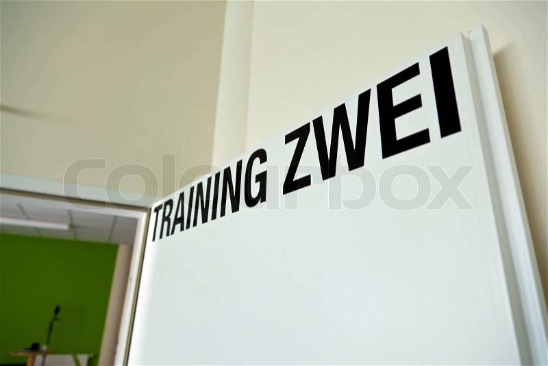 A room for training and seminars in a seminar hotel, stock photo