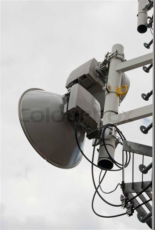 Communication Antenna device electromagnetic waves, stock photo