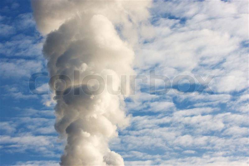Heavy industrial pollution, environment problem, stock photo