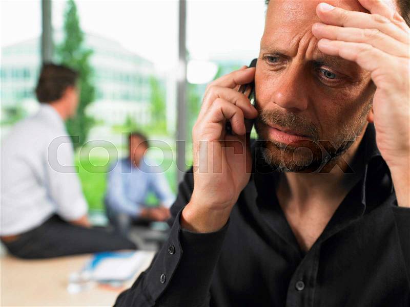 Business man on the phone, stock photo