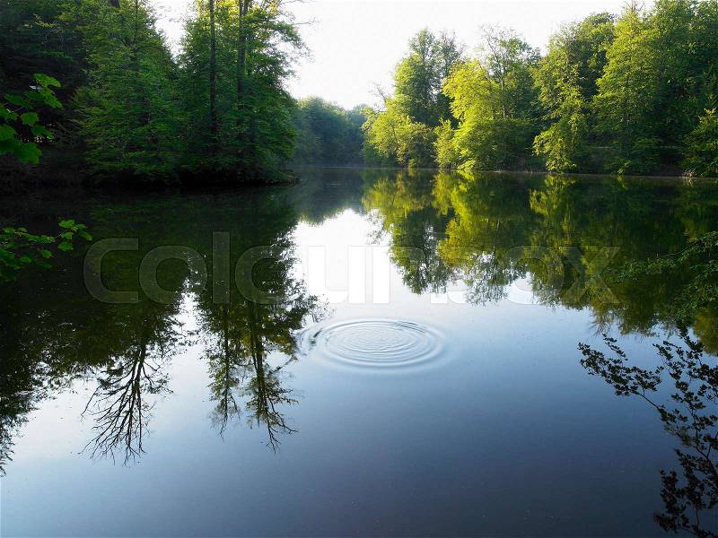 Riddle on a lake, stock photo