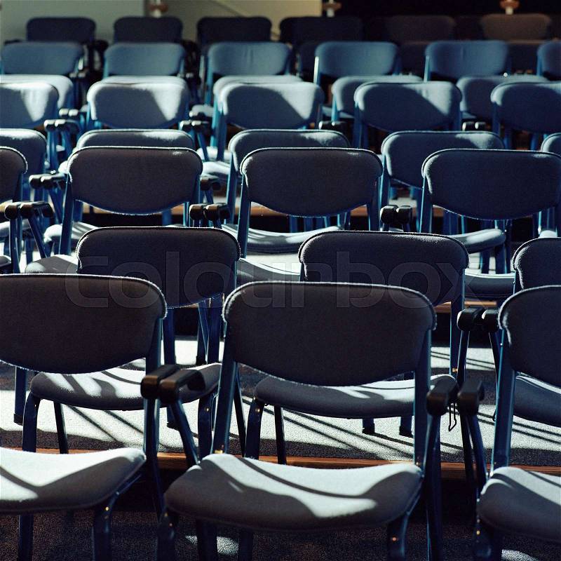 Empty lecture hall, stock photo