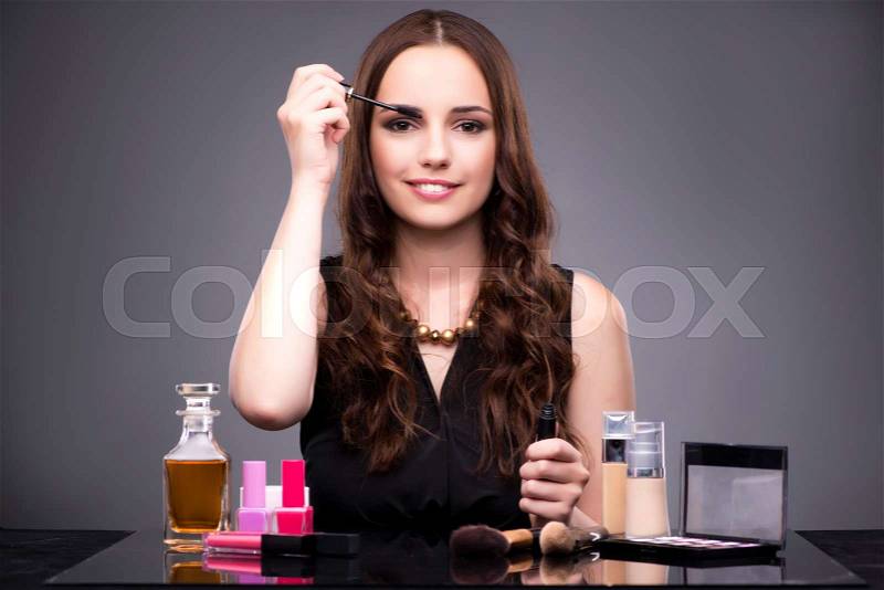 Young woman in beauty make-up concept, stock photo