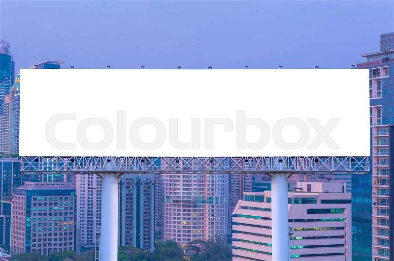 Billboard or advertising poster on building for advertisement concept background, stock photo